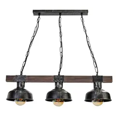 Hanger Milagro MLP6243 FARO 3 E27 black wood