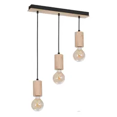Hanger Milagro LINES 3 E27 black wood