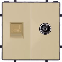Розетка Style Internet Socket CAT6 RJ45 TV Female золото