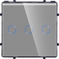 Выключатель без рамки сенсор Socket Elegant Wireless Wi-Fi 3 серый