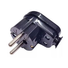 ჩანგალი Timex განათებით 16А 250V შავი Uni-Schuko