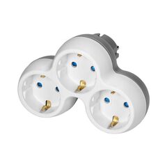 Splitter ORNO Schuko 3 white gray