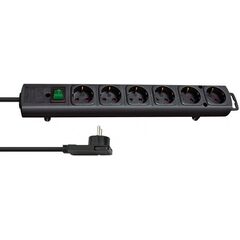 Удлинитель 6 Brennenstuhl 2м выключатель черный Comfort Line Plus