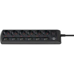 Extension 6 Brennenstuhl 2m switch black