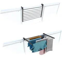 Balcony dryer with railing attachment Foxy Dry Duo Anthracite 82 cm