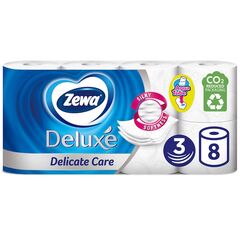 ტუალეტის ქაღალდი Zewa Deluxe თეთრი 8 ც