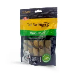 Dog treats Flamingo RING ROLLS Tailswingers 120g