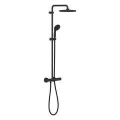 Shower system with thermostat Grohe 266772430 Vitalio Start System 250 Black