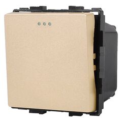 Выключатель Socket Style Reverse 1-кл 1G-2W золото