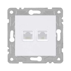 Socket TDM RJ45 RJ11 QUAD white