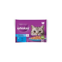 Корм для котов желе с рыбой лосось тунец Whiskas DD07F 4x85г