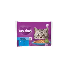 Корм для котов желе с рыбой лосось тунец Whiskas DD07F 4x85г