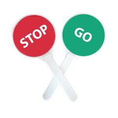 Знак предупреждающий двусторонний Essafe 6050 Stop Go красный и зеленый