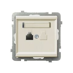 Telephone socket Ospel Sonata GPT-1R/m/27 1 sectional beige