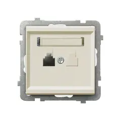 Telephone socket Ospel Sonata GPT-1R/m/27 1 sectional beige