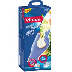 Одноразовые нитриловые перчатки Vileda Multi Sensitive S/M 40 шт