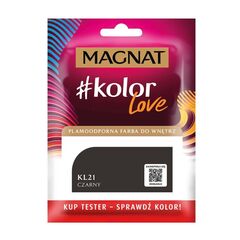 Interior paint test Magnat Kolor Love 25 ml KL21 black