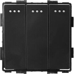 Выключатель без рамки Socket Style 3 кл черный