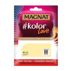 Interior paint test Magnat Kolor Love 25 ml KL12 yellow