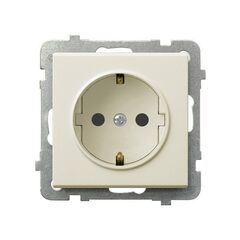 Power socket grounded Ospel Sonata GP-1RS/m/27 1 sectional beige