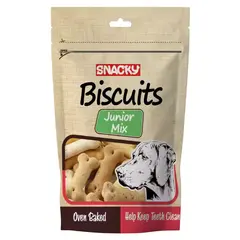 Dog Snack, Bone-shaped Biscuit Snacky Junior Mix, 200 g