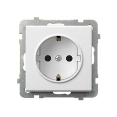 Power socket grounded Ospel Sonata GP-1RS/m/00 1 sectional white