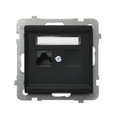 Розетка компьютерная Ospel Sonata GPK-1R/K/m/33 RJ45 Cat 5e 1 местная черная