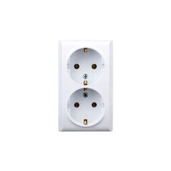 როზეტი OSPEL 2 60x100x40 დამიწებით თეთრი