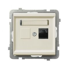 Computer socket Ospel Sonata GPK-1R/K/m/27 RJ45 Cat 5e 1 sectional beige