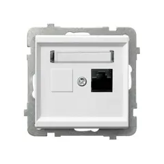 როზეტი კომპიუტერის Ospel Sonata GPK-1R/K/m/00 RJ45 Cat 5e 1 განყოფილებიანი თეთრი