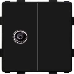 Розетка без рамки Socket Style TV черный