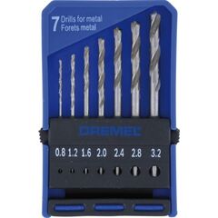 ნაკრები ბურღების ხისთვის Dremel 2615062832 0.8-3.2 მმ 7 ც