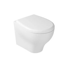 Wall hung toilet Galassia Eden Senza Brida white with lid