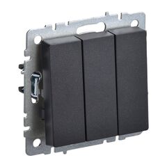 Switch IEK BRITE 3 10A VC10-3-0-BrB black