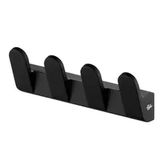 Вешалка для полотенец с 4 крючками Bisk Futura Black