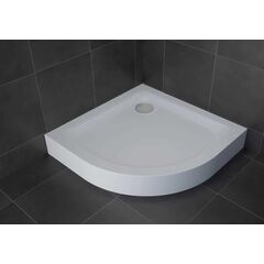 საშხაპე პადონი New Trendy Mild Stone White B-0517 90X90X11,5სმ ოვალური +S-0041