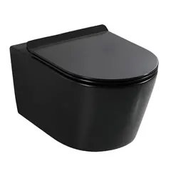 დასაკიდი უნიტაზი Osis 640 matt black 57x35x40,5 (ინსტალაციისათვის)