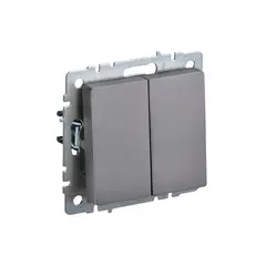 Выключатель проходной без рамки IEK BRITE 2 10A VS10-2-6-BrS