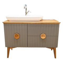 Cabinet with washbasin stand Moskova 100 Albatros Grey'