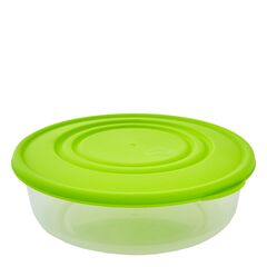 Контейнер для продуктов Aleana круглый 1,7 л прозрачный/оливковый