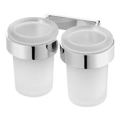 Стакан для зубных щеток Bisk Natura Chrome двойной