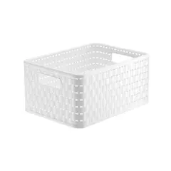 Storage basket Rotho 11l COUNTRY A5+ white