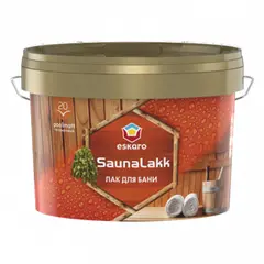 Water-soluble semi-matt varnish for bath Eskaro SaunaLakk 2.4 l