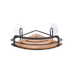 Shelf for bathroom with suction cups MSV Hiko Bamboo