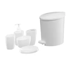 Bathroom set Bisk POP' SET 6pcs WHITE