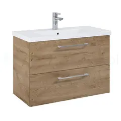 აბაზანის ავეჯი დასაკიდი Elita Roma Plus 80 2DR Canela Oak ხელსაბანით
