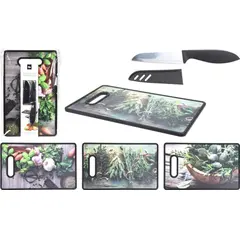Cutting board with knife Koopman 3ASS