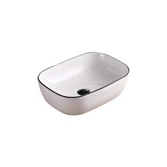 Washbasin Pate Oval C1097 Glossy white