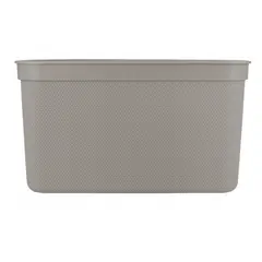 Storage basket with lid Rotho DECO 16L cappuccino