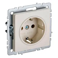 Розетка IEK BRITE 16A RS11-1-0-BrB с заземлением без рамки